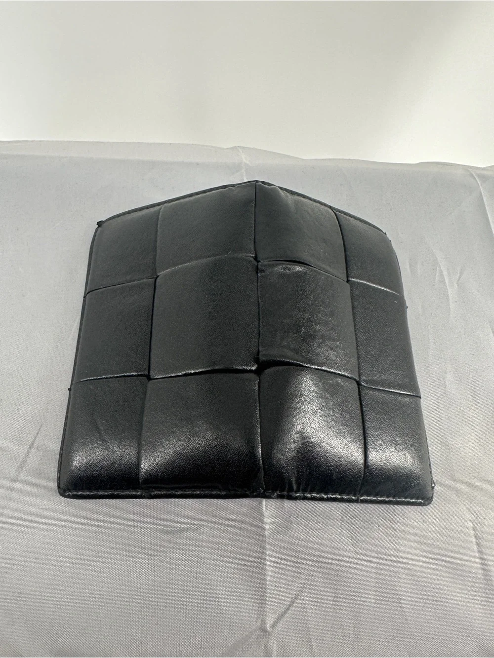 Bottega Veneta Cassette Flap Card Case Wallet Black Leather